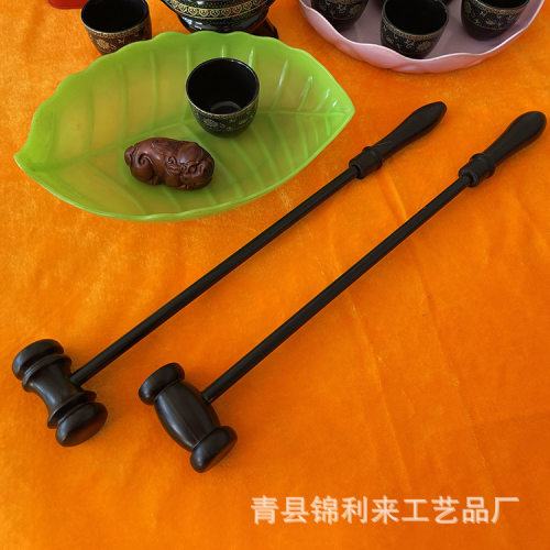 紫光檀锤子按捶敲打锤木质健身捶经络锤木头颈部按棒敲背锤子 - 图0