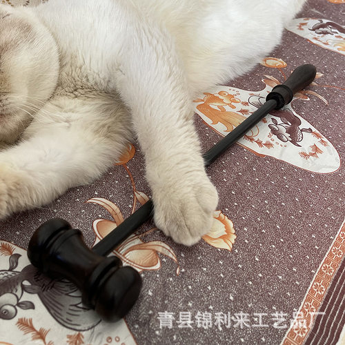 紫光檀锤子按捶敲打锤木质健身捶经络锤木头颈部按棒敲背锤子 - 图2