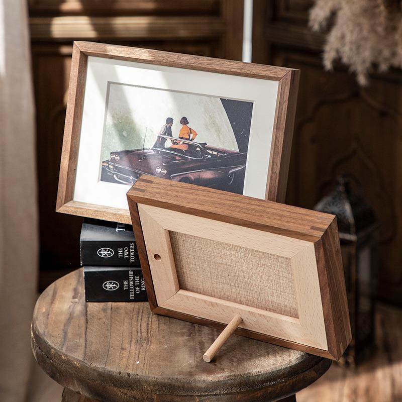 相框摆台简约实木黑胡桃打印照片框像框相架画框6寸7寸8寸10寸A4,淘宝优惠券,粉丝福利购,淘宝优惠卷