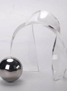 现代简约透明纽带拱桥摆件家居客厅电视玄关柜软装饰品样板间摆设