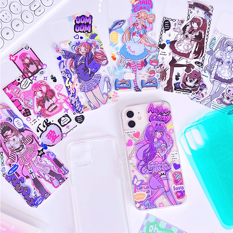 Diy mobile phone transparent back card material guka mobile phone case