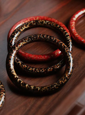 濮暹紫光檀木手镯女手工复古