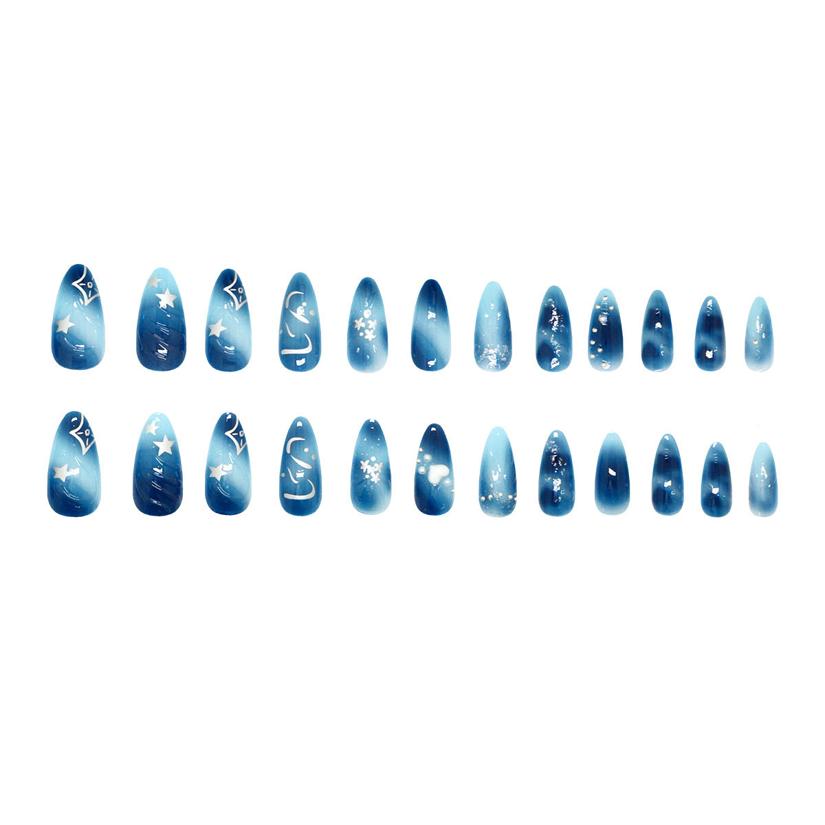 立体波纹爱心珍珠星星细闪星河百搭欧美ins风可拆卸穿戴甲24片,淘宝优惠券,粉丝福利购,淘宝优惠卷