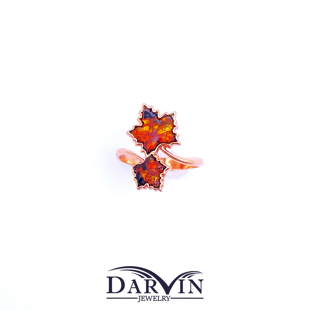 Russian Darwin Design Sterling Silver Ring