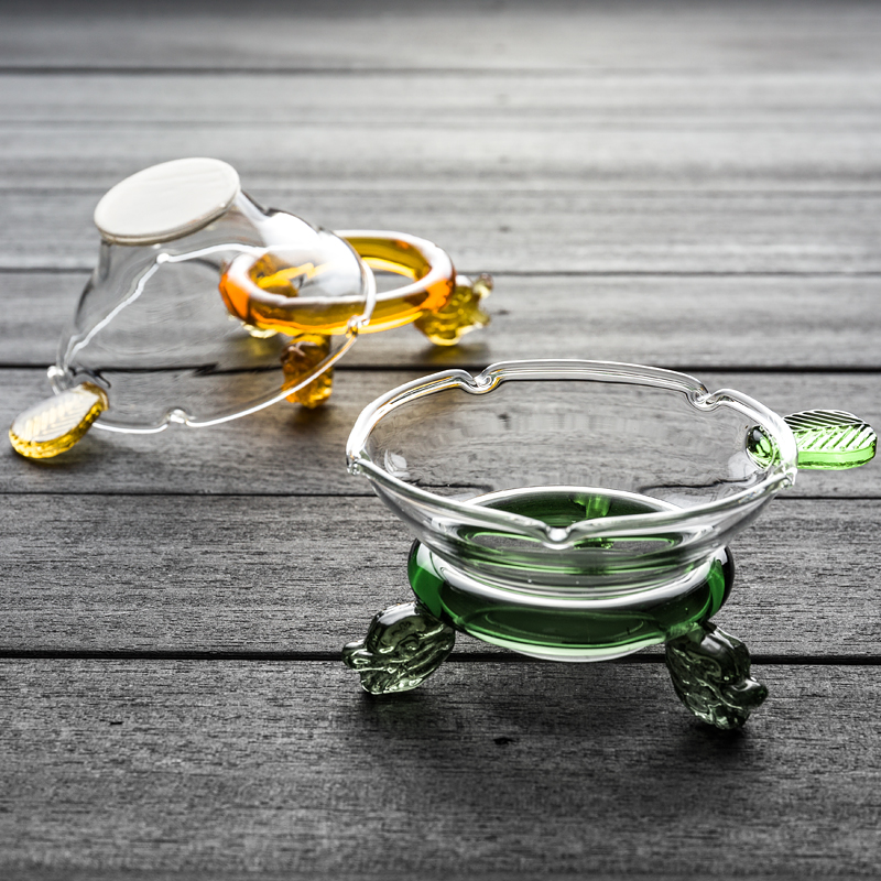 耐热玻璃茶壶茶漏透明玻璃功夫茶具茶道配件隔滤茶器 过滤网茶具 - 图1