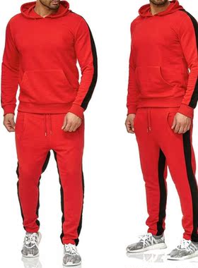 2 Pieces Sets Tracksuit Men New Brand Autumn Winter Hooded S
