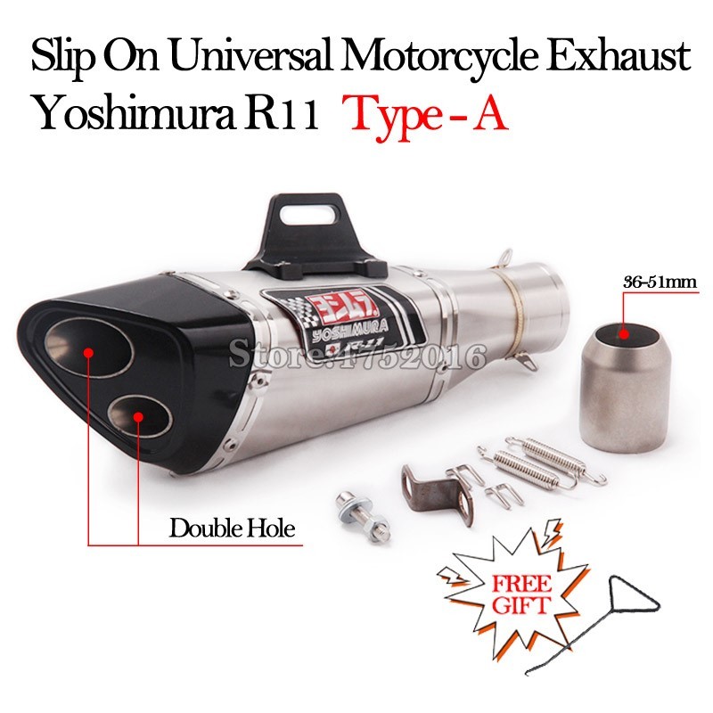 51MM niversal Motorcycle Exhaust Pipe Yoshimura R11 Modified - 图2