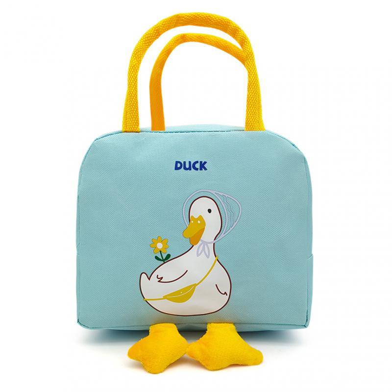 Cute Little Yellow Duck Lunch Bag Cartoon Fashion Canvas - 图3