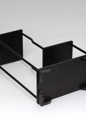 黑檀多宝格古玩架小型博古架紫光檀高低茶壶架饰品摆架奇石底座