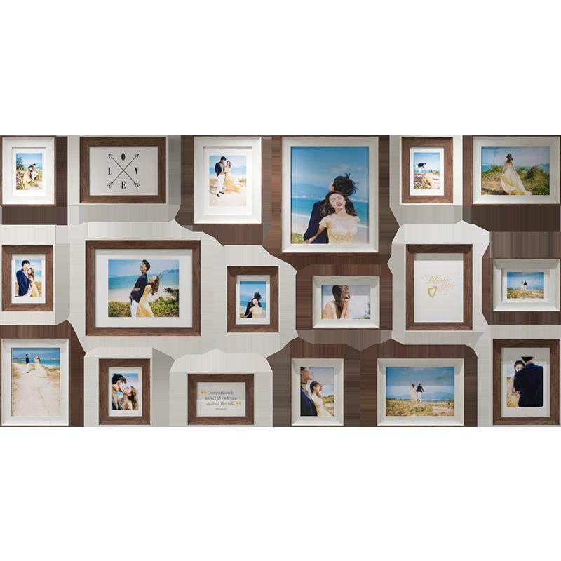相框挂墙组合18框照片墙免打孔5 7 10寸装饰客厅挂件装裱画框,淘宝优惠券,粉丝福利购,淘宝优惠卷