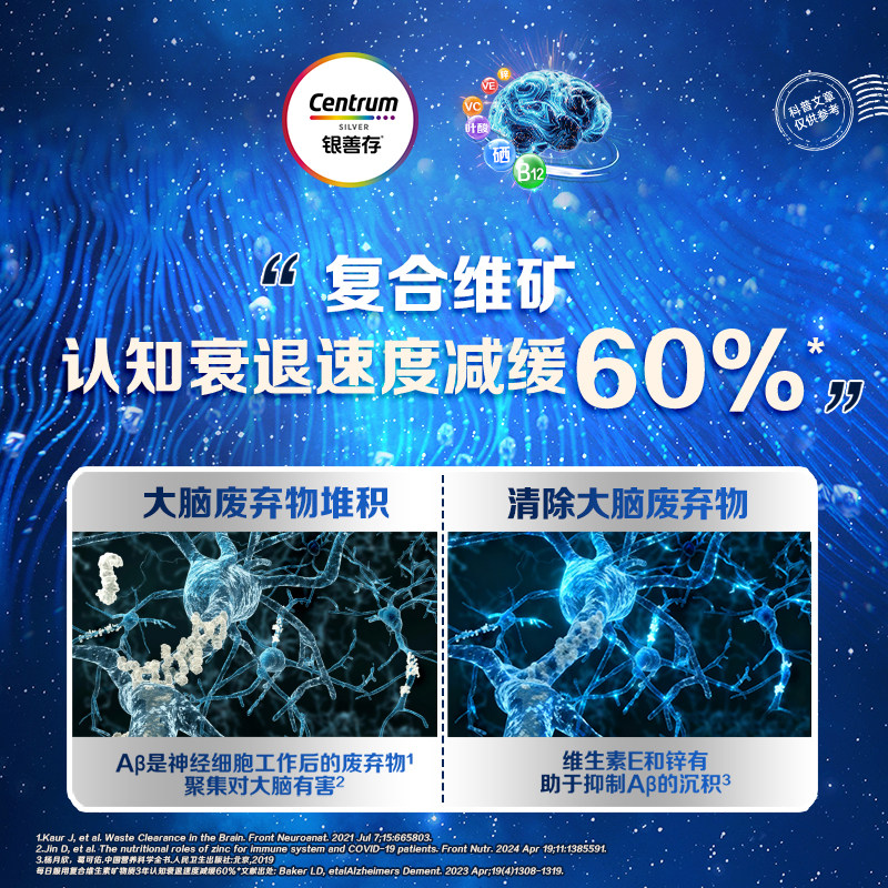 善存复合维生素C多维元素片100片中老年补充矿物质成人官方旗舰店