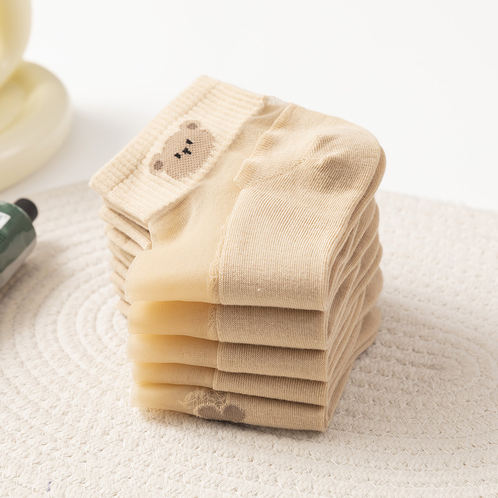 袜子女透气春夏季薄款短袜水晶玻璃冰丝袜蕾丝花边短筒纯棉底透明,淘宝优惠券,粉丝福利购,淘宝优惠卷