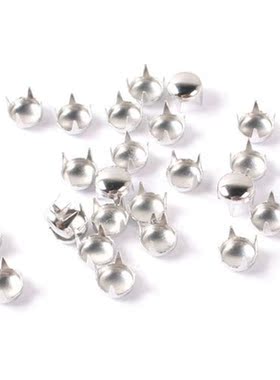 100 x 6 mm Rivets DIY Round Rivets Spikes Silver