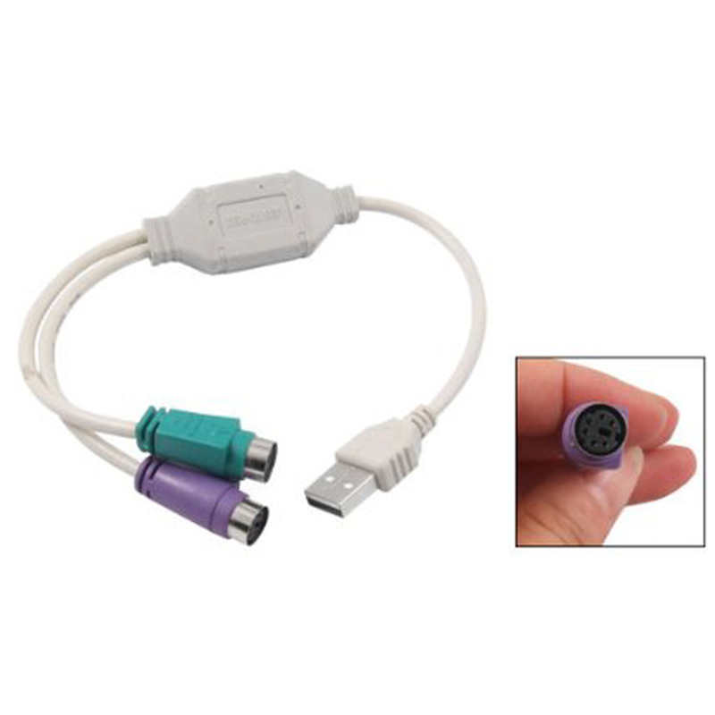 USB PS/2 Mouse & Keyboard 2 branch conversion cable - 图0