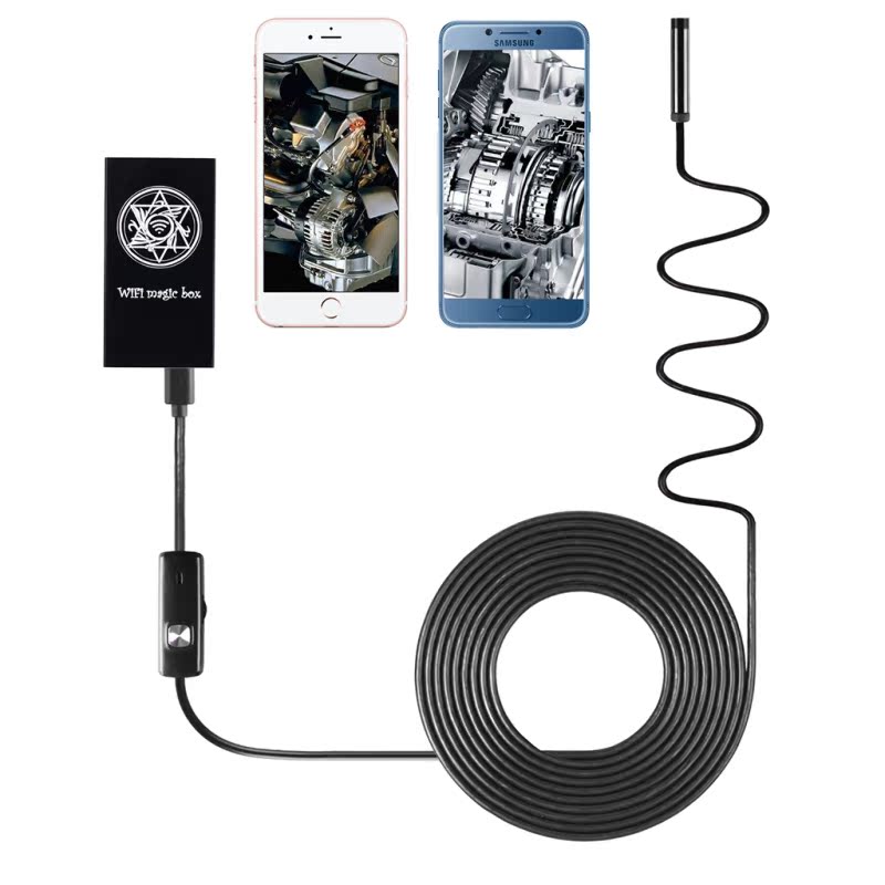 F100 8mm Wifi Borescope Inspection Android IOS LED 2 m - 图0