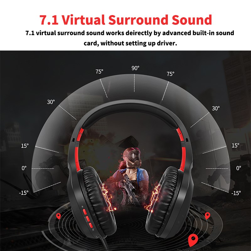 SOMIC GS301 Gaming Headset 7.1 Surround Sound Stereo Overhe - 图1