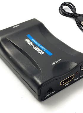 1080P SCART To HDMI Video Audio Upscale Converter Adapter fo