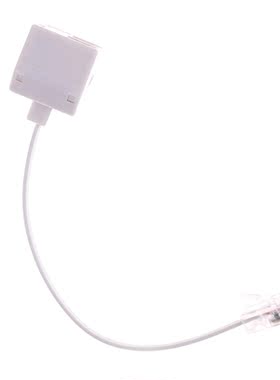 6P4C RJ11 Dual Female To Male Telephone Cable Splitter Adapt