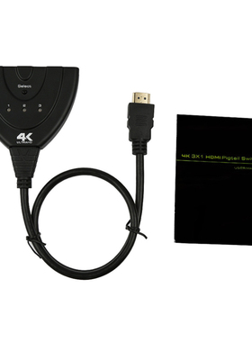 3 IN 1OUT 1080P HDMI AUTO Splitter Switcher HUB Box Cable Fo