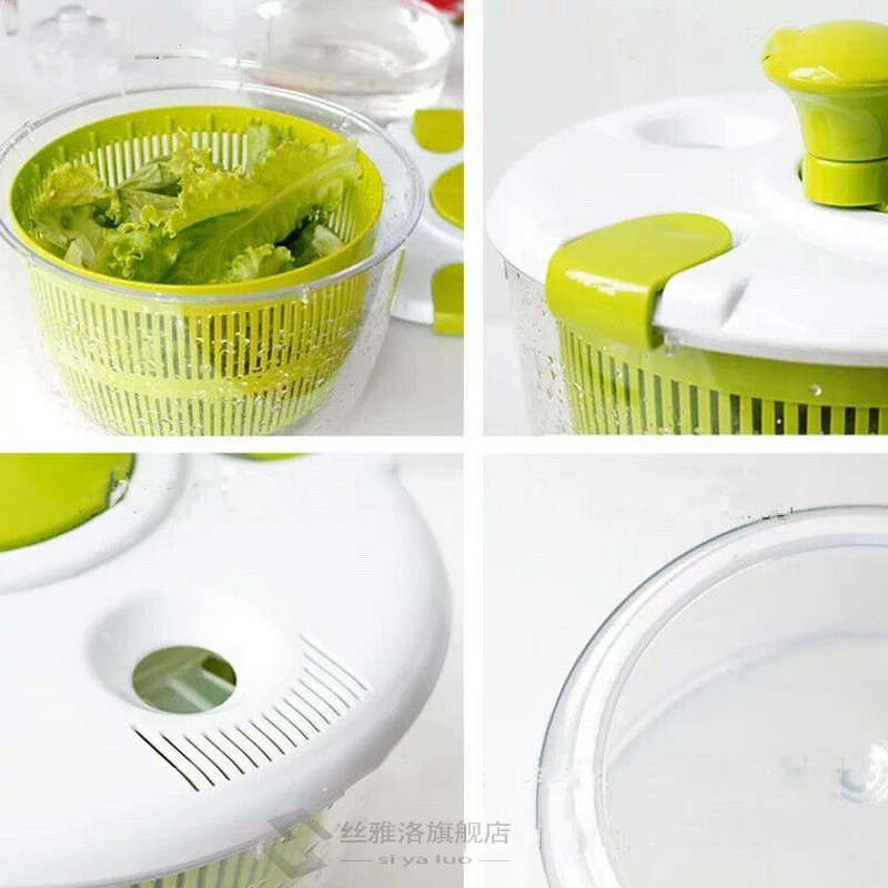 Manual Grips Salad Spinner Lettuce Greens Washer Dryer Drain - 图1