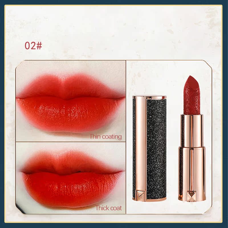 DROHOO Lipstick Starry Sky Carved Long-lasting Moisture - 图2