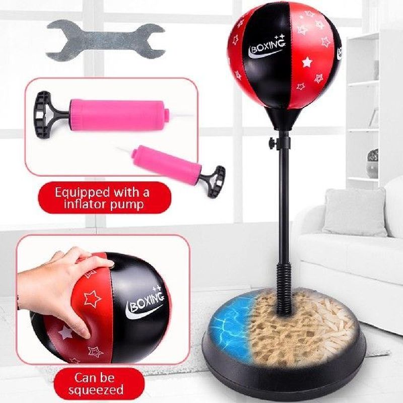 Fitness Leather Boxing Punch Speed Ball Relaxed Free Stand - 图1