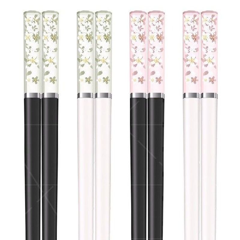 Chopsticks Japanese Amber Sakura Antibacterial Anti-slip - 图1