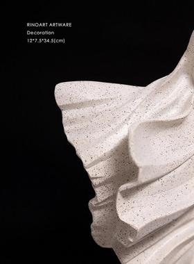 手工限量！《如沐春风》艺术雕塑女性之美岩石肌理家居摆件