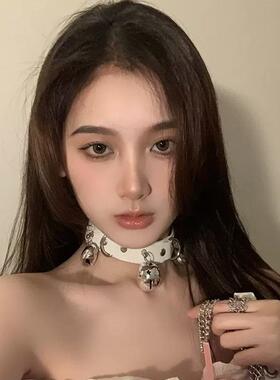 铃铛女chocker套装情侣项圈项链母cos情趣高级感狗链脖牵引绳女m
