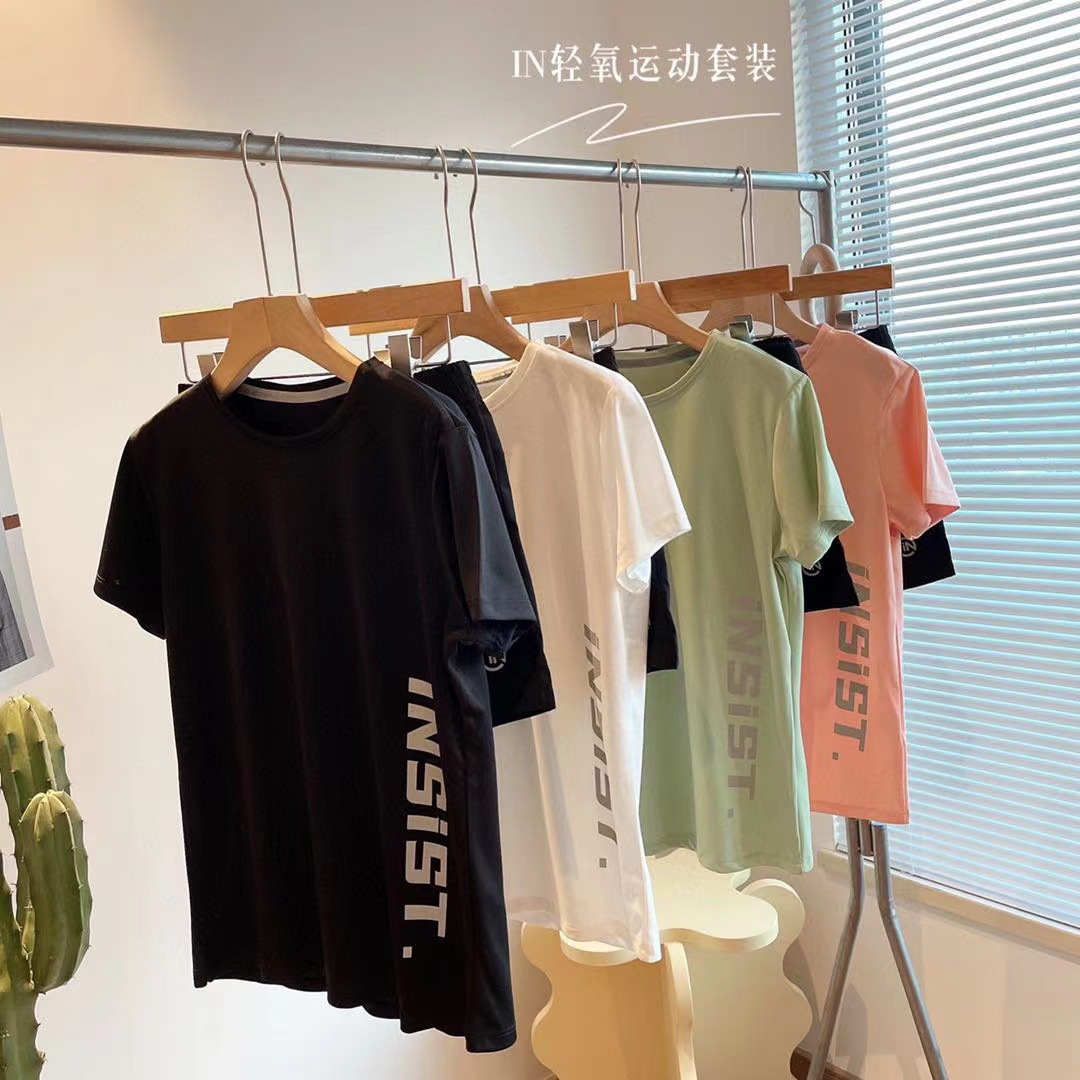 XZ2轻氧运动套装2023夏季新款韩版透气跑步健身休闲短袖短裤两件_xiao仙女最爱的店_女装_女士精品