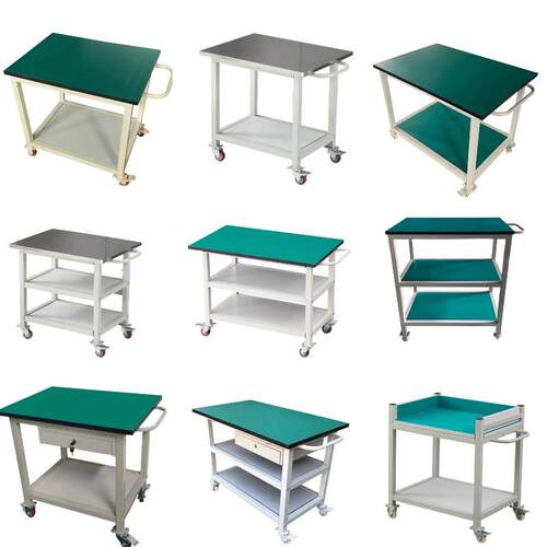 防静电双层小推车带抽屉周转车多功能工具车分拣移动手推车工作台 - 图0