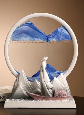 贝汉美创意流沙画摆件家居玄关客厅电视柜工艺品酒柜办公室装饰品