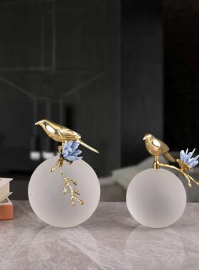 北欧现代鸟语花香轻奢软装饰品客厅卧室电视柜家居艺术展品