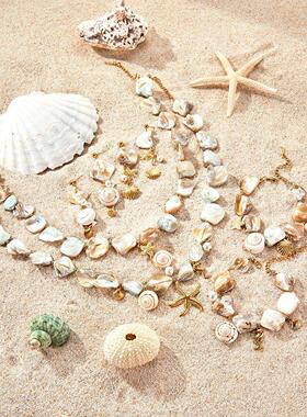 Bohemian Natural Rice Necklace Choker Women's Beach Jewe