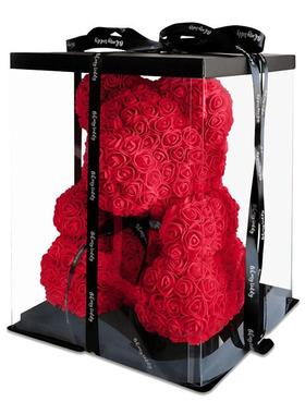 25/40cm Rose Bear Heart Artificial Flower Rose Teddy Bear Fo