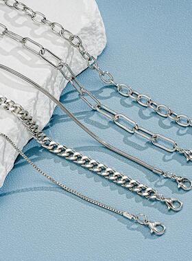 Metal chain bracelets 5 set银色多层金属炼条手錬5件套bracelet