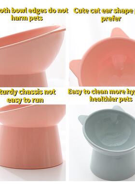 Cat Bowl High Foot Dog Bowl Neck Protector Cat Pet Food Wate