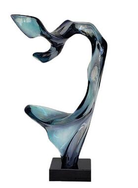 酒店大堂售楼处玄关雕塑艺术品落地透明树脂摆件高档客厅家居饰品