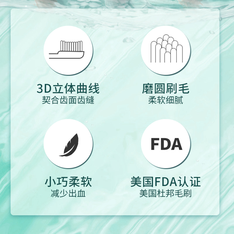 隽悦适用apiyoo艾优T1电动牙刷头罗马柱T1N通用替换清洁软毛 - 图3