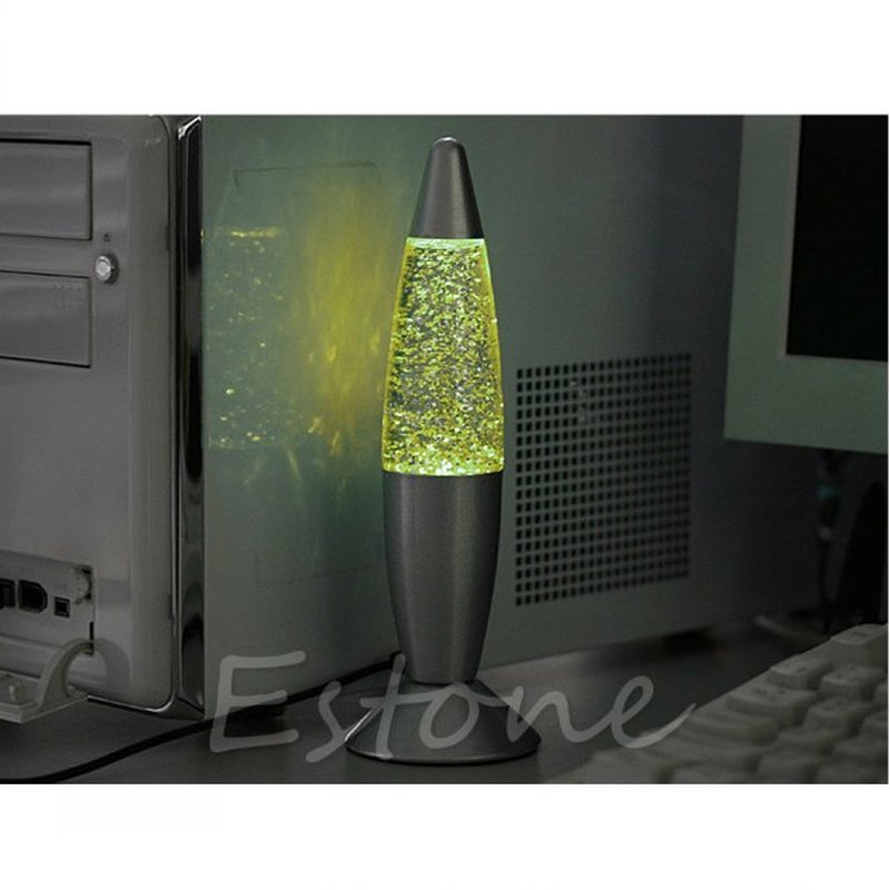 USB Multi-Color Changing Lava Lamp LED Glitter Mood Night Li - 图3