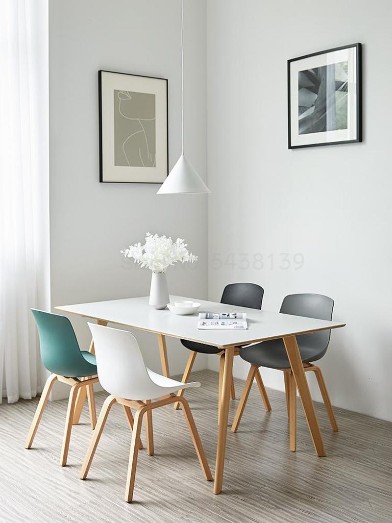 Nordic simple negotiation chair tea shop dining chair - 图1