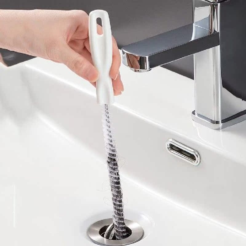 Pipe Dredging Brush Bathroom Hair Sewer Sink Cleaning tools-图0