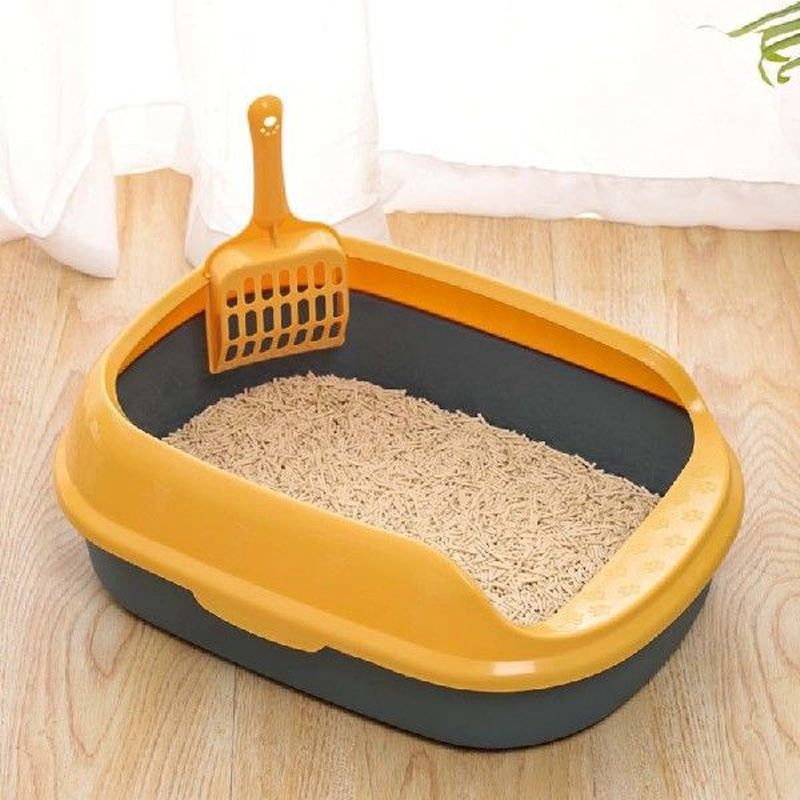 Pet Toilet Bedpan Anti Splash Cats Litter Box Cat Tray With - 图2