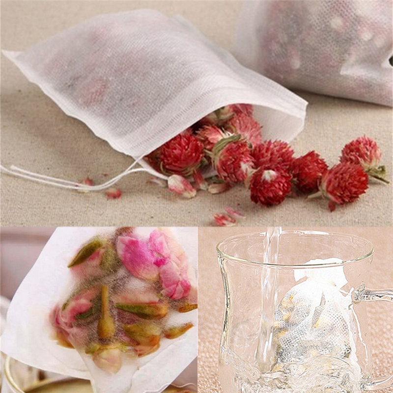 5.5 x 7CM/9x10cm 100Pcs Empty Scented Tea Bags With String-图3