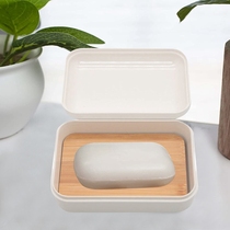 Soap Dish with Lid Bamboo Fiber Soap Tray Hand Made Natural