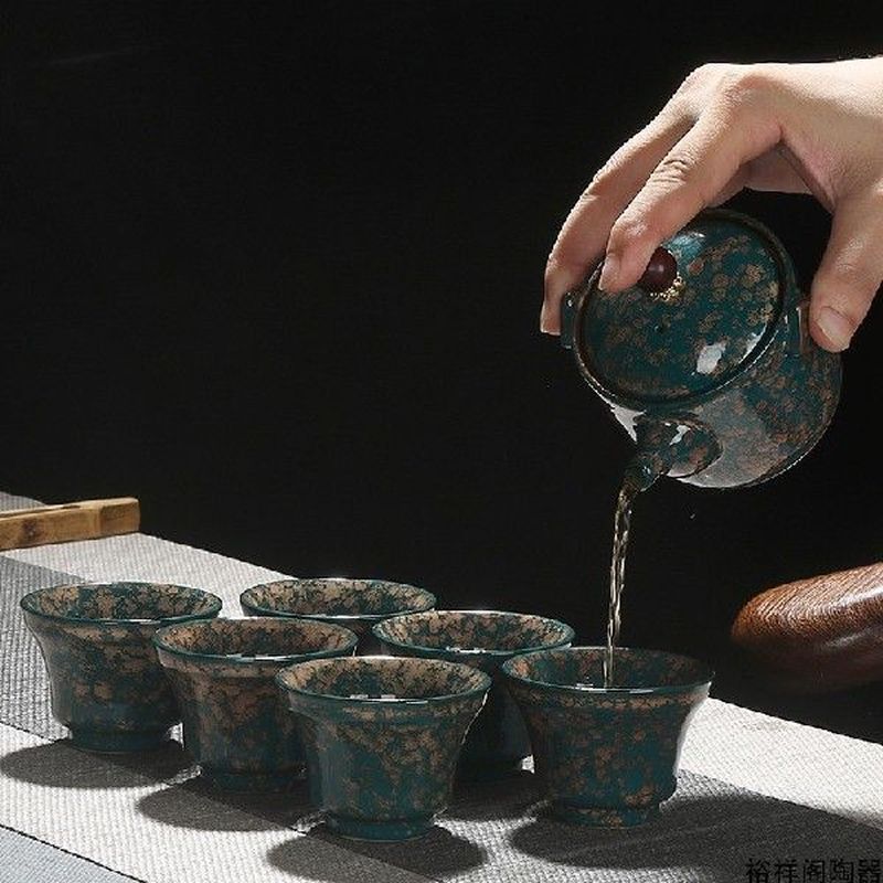 Chinese tea art ceramic ceremony Kungfu tea set household - 图0
