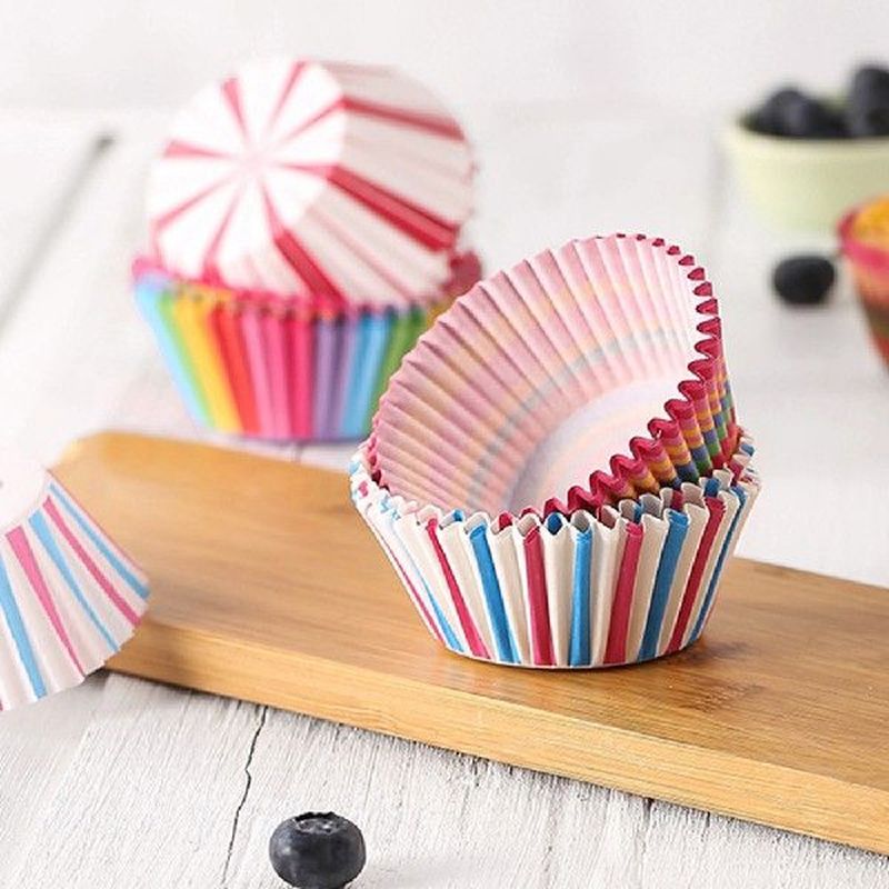 100PCS Cupcake Paper Cups Muffin Box Cup Case Cake Liner - 图1