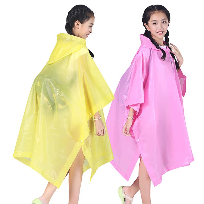 Thick Children Raincoat Polyester Cute Baby Solid Outdoor - 图0