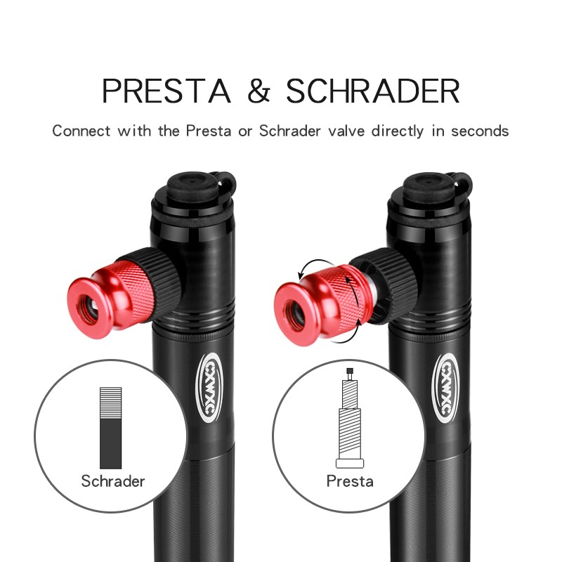 160psi Schrader Presta Valve Bicycle Pump Road Bike Co2 Comb-图2