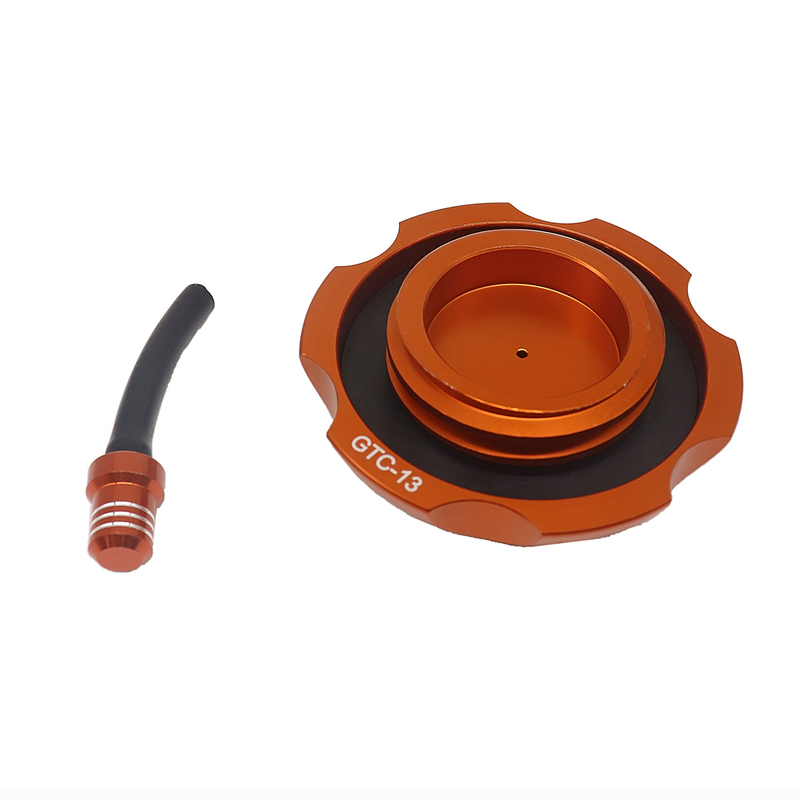 Motorcycle CNC Orange Billet Gas Fuel Petrol Tank Cap Cover - 图1